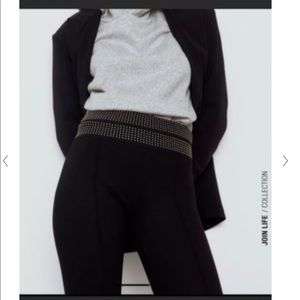 Nwt zara high rise stud legging size medium